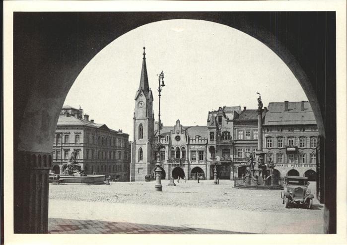 Trautenau Tschechien Ring mit Rathaus Denkmal
