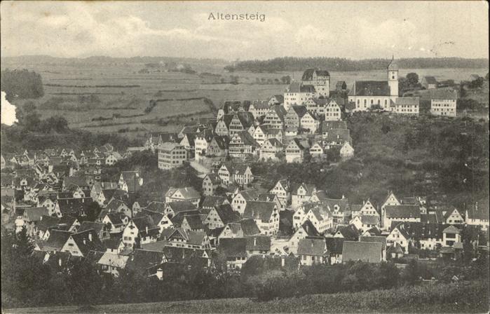 Altensteig Schwarzwald Blick ueber die Stadt