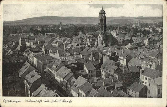 Goettingen Niedersachsen Teilansicht mit Jakobikirche