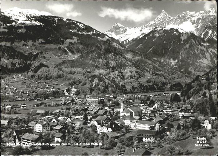 Schruns Vorarlberg Schruns_Tschagguns gegen Golm und Zimba