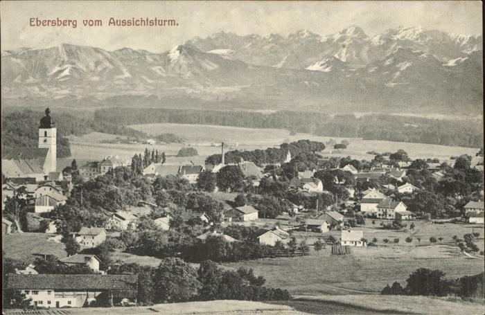 Ebersberg Oberbayern Panorama Blick vom Aussichtsturm mit Alpenblick