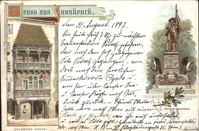 Innsbruck Goldenes Dachel Hofer_Denkmal