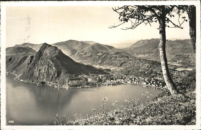 Lago di Lugano TI Col Monte San Salvatore