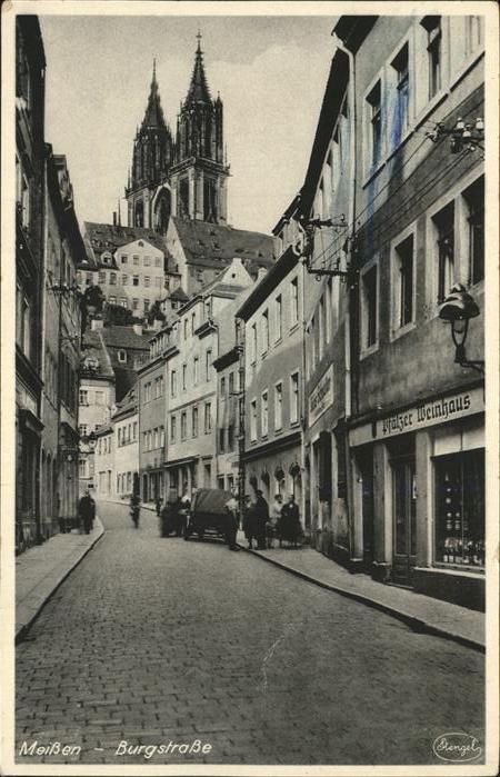 Meissen Elbe Sachsen Burgstrasse