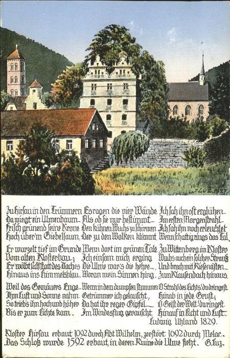 Hirsau Schlossruine mit Ulme