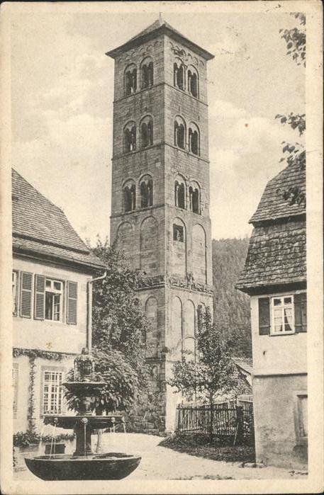 Hirsau Pfarrbrunnen mit Eulenturm