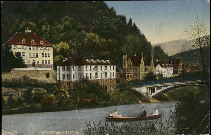 Calw Bootspartie an der Nagold Handelsschule