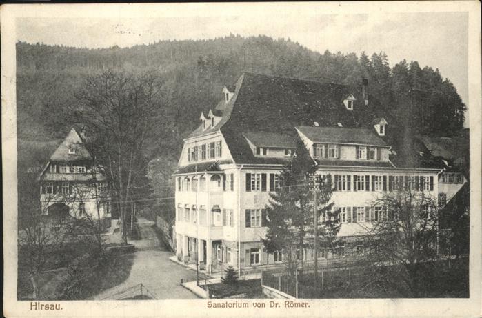 Hirsau Sanatorium Dr Roemer