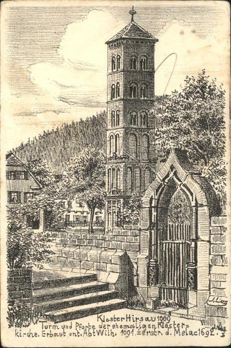 Hirsau Kloster Hirsau Turm und Pforte der ehem Klosterkirche