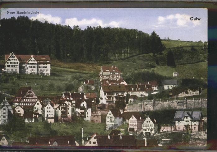 Calw Ortsansicht mit Neuer Handelsschule