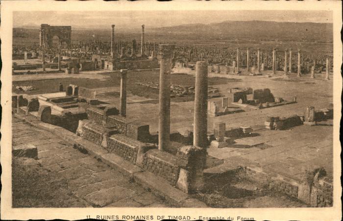 Timgad Ruines romaines ensemble du Forum