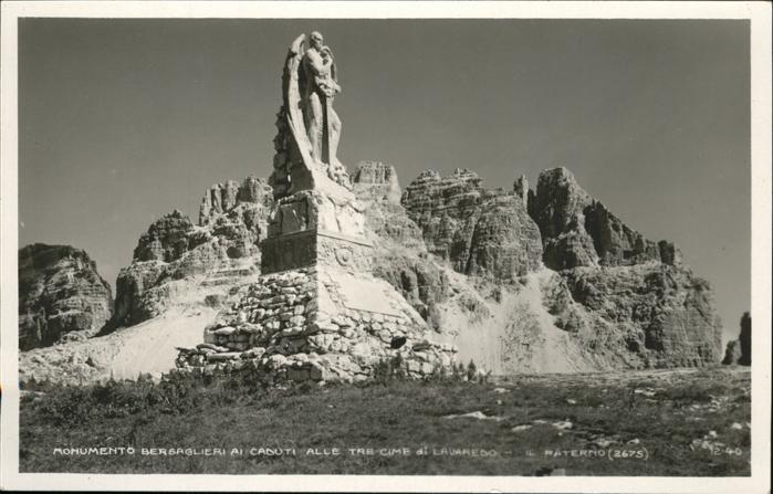 Toblach Suedtirol Monumento Bersaglieri ai Caduti alle Tre Cime di Lavaredo Drei