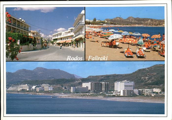 Rhodos Rhodes aegaeis Urlaubsparadies Faliraki Strand