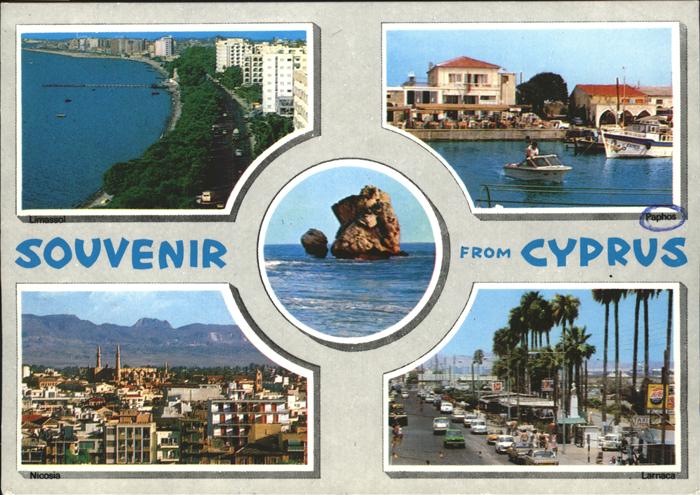 Cyprus Zypern Partial views beach boat