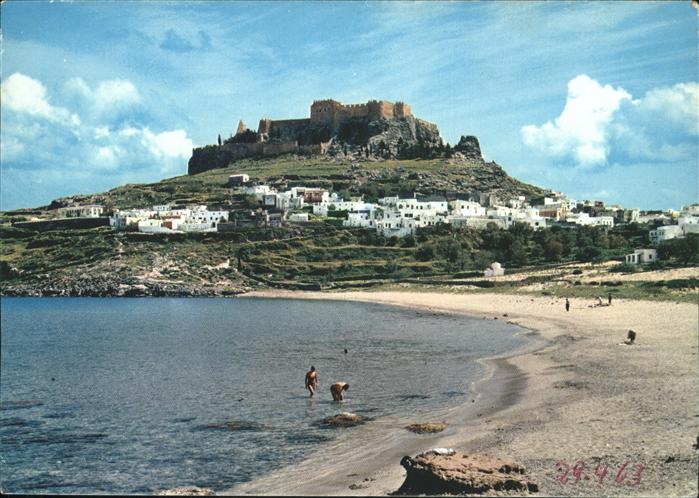 Lindos Lindo Strand Akropolis Ruine