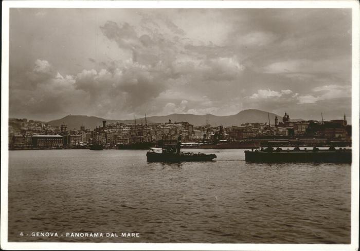 Genova Genua Liguria Panorama dal mare