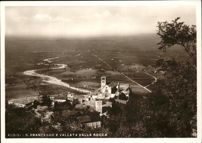 Assisi Umbria San Francesco e Vallata dalla Rocca Bas