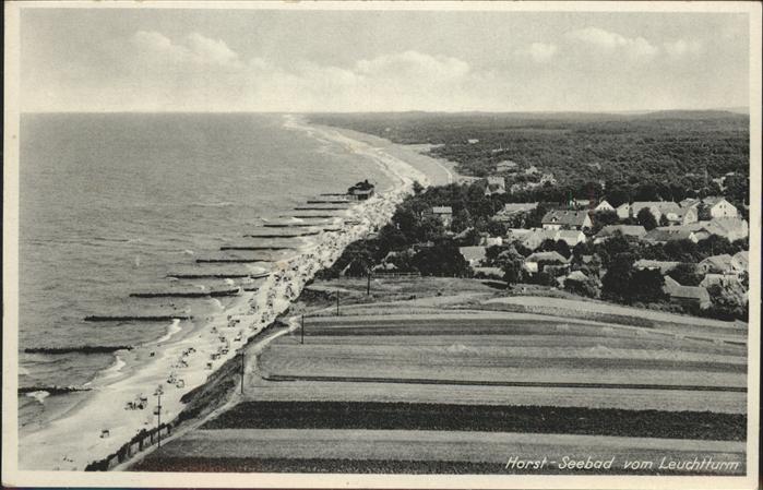 Horst Seebad Niechorze Panorama Blick vom Leuchtturm Strand