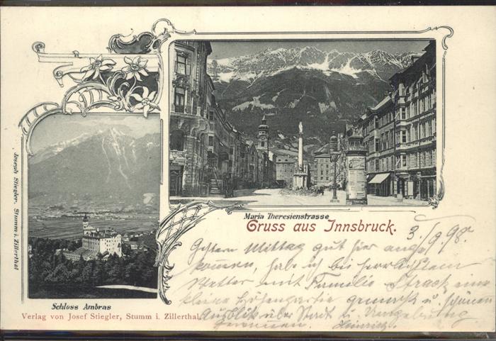 Innsbruck Schloss Ambras Maria Theresienstrasse