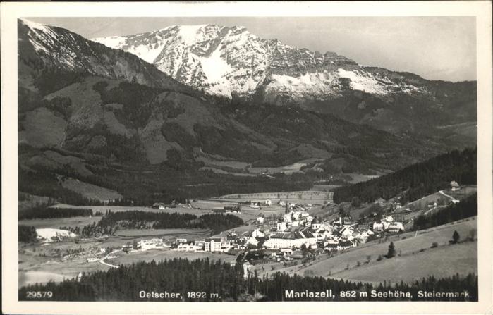 Mariazell Steiermark Panorama mit Oetscher Ybbstaler Alpen