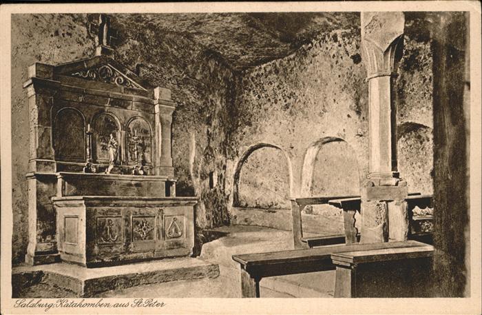 Salzburg Oesterreich Stift Sankt Peter Katakomben