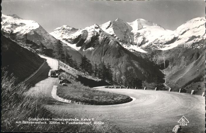 Heiligenblut Kaernten Grossglockner Hochalpenstrasse mit Sonnenwelleck Fuscherka