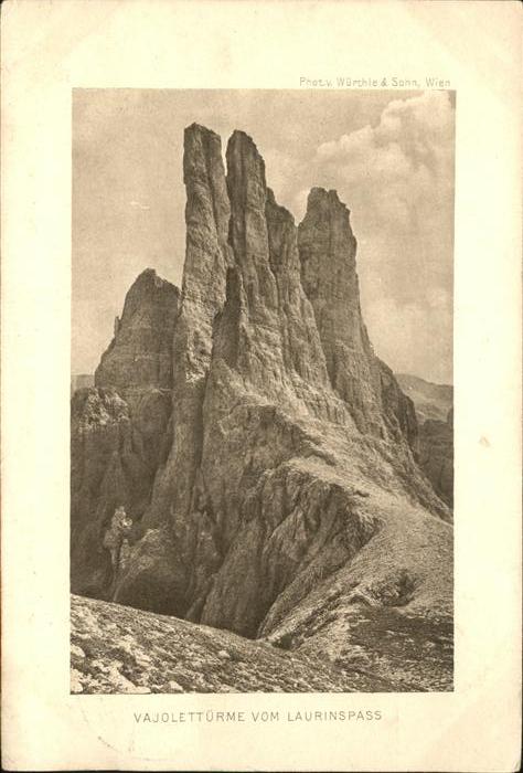 Dolomiten Vajolettuerme vom Laurinspass