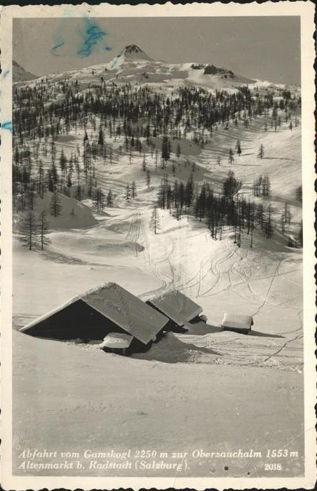Altenmarkt Pongau Abfahrt vom Gamskogl zur Oberzauchalm W
