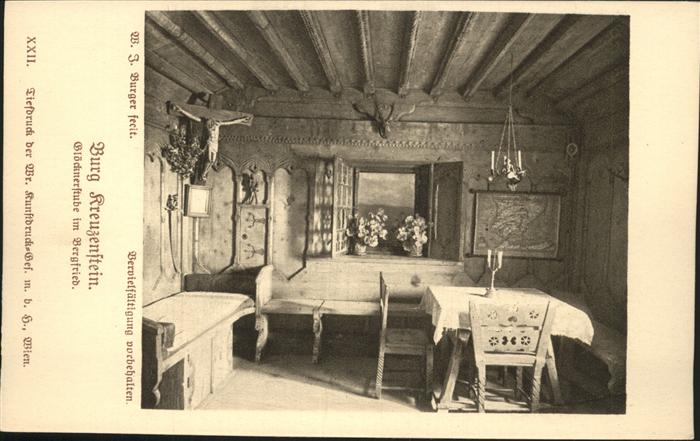 Leobendorf Niederoesterreich Burg Kreuzenstein Glöcknerstube im Berg