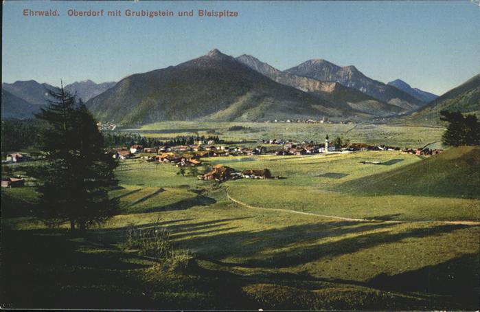 Ehrwald Tirol Panorama Oberdorf mit Grubigstein und B