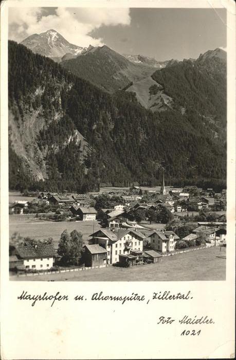Mayrhofen Zillertal Panorama mit Ahornspitze