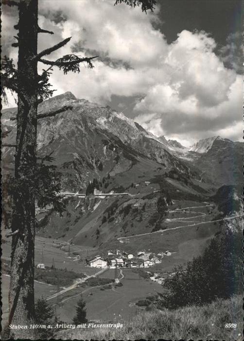 Stuben Vorarlberg Panorama am Arlberg mit Flexenstrasse