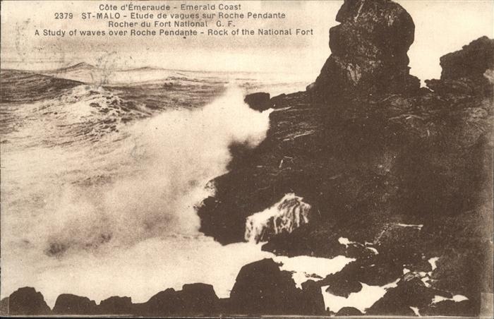 Saint-Malo 35 Rocher du Fort National Cote d_Emeraude