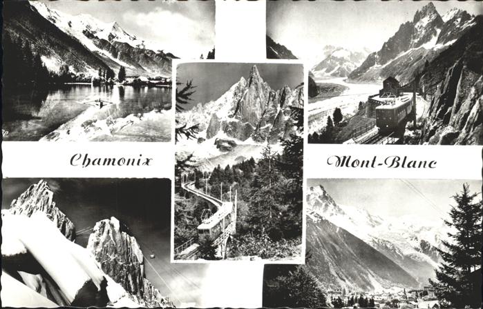 Chamonix La Plage et le Mont Blanc Chemin de Fer
