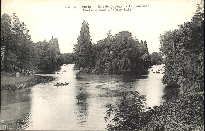Paris Bois de Boulogne Lac Inferieur