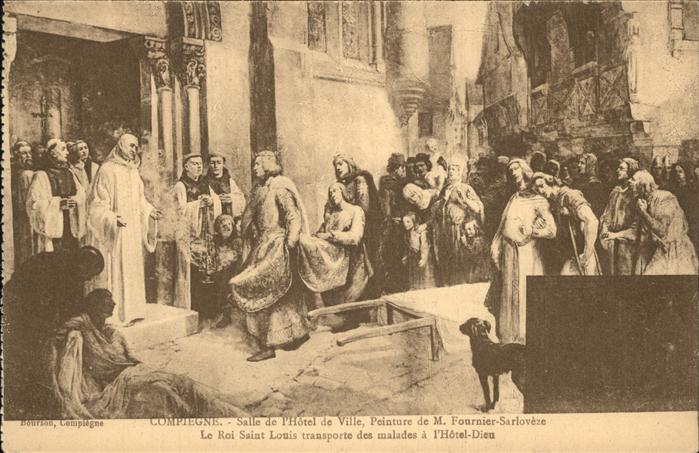 Compiegne Oise Salle de l_Hotel de Ville Le Roi Saint