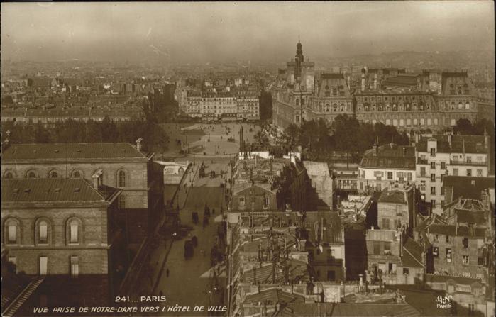 Paris Vue partielle prise de Notre-Dame vers