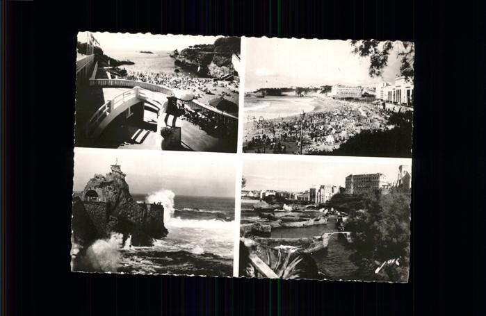 Biarritz Pyrenees Atlantiques Vue partielles plage Brandung