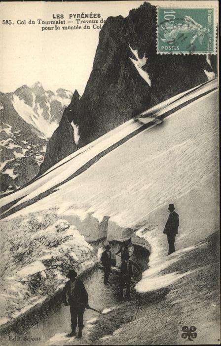 Luz-Saint-Sauveur Hautes Pyrenees Col du Tourmalet Stempel auf AK