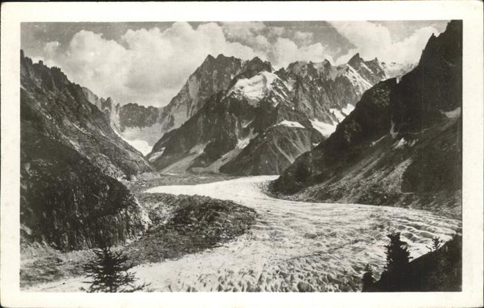 Chamonix Mont Blanc La mer de glace vue de Monte