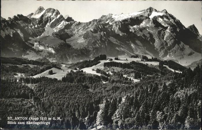 St Anton Arlberg Blick zum Saentisgebirge