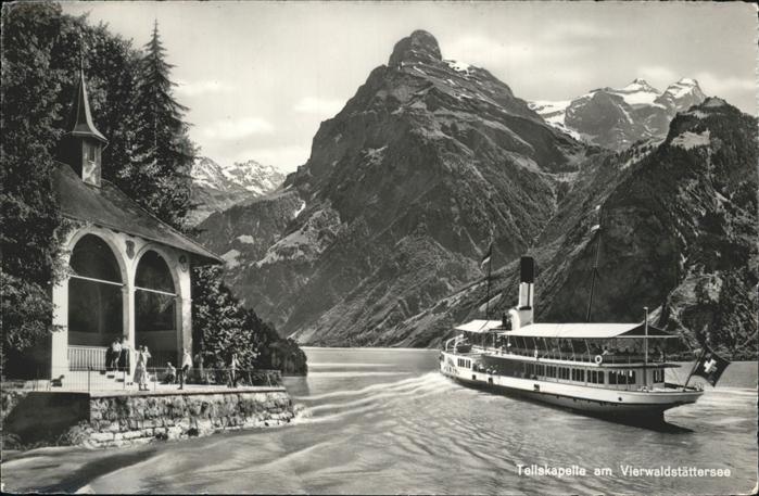 Dampfer Seitenrad Tellkapelle Vierwaldstättersee