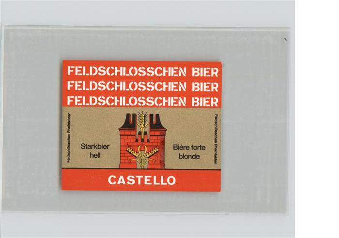 Bier Feldschlösschen Rheinfelden Castello Sc
