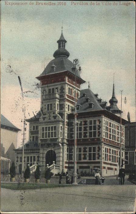 Exposition Bruxelles 1910 Pavillon de la Ville de Liege
