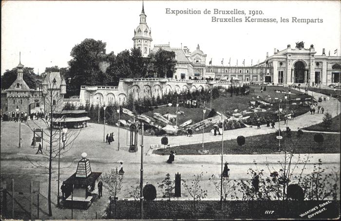 Exposition Bruxelles 1910 Bruxelles Kermesse les Remparts