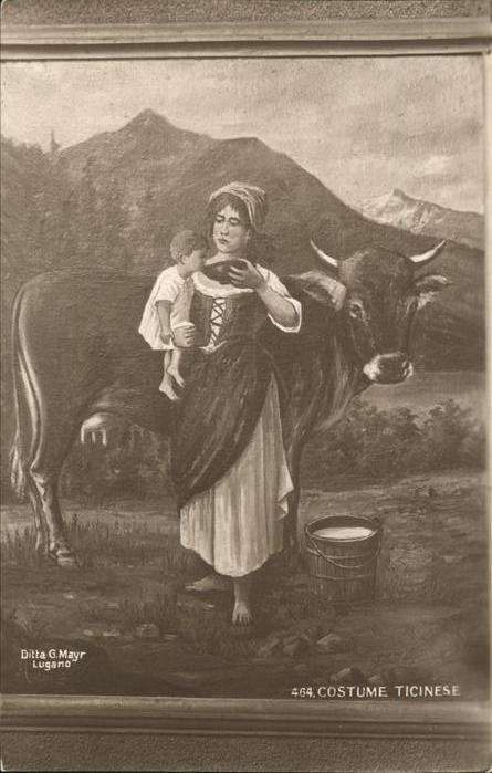 Kuehe Trachten Tessin Costume Ticinese