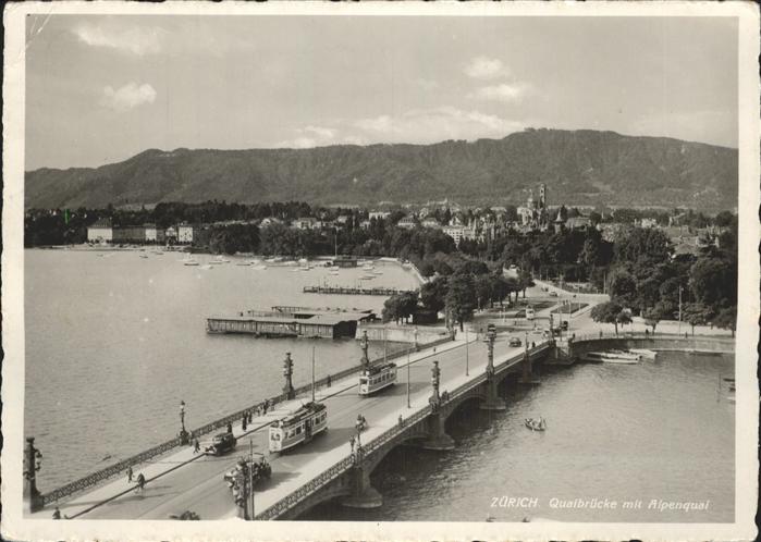 Strassenbahn Zürich Quaibrücke Alpenquai
