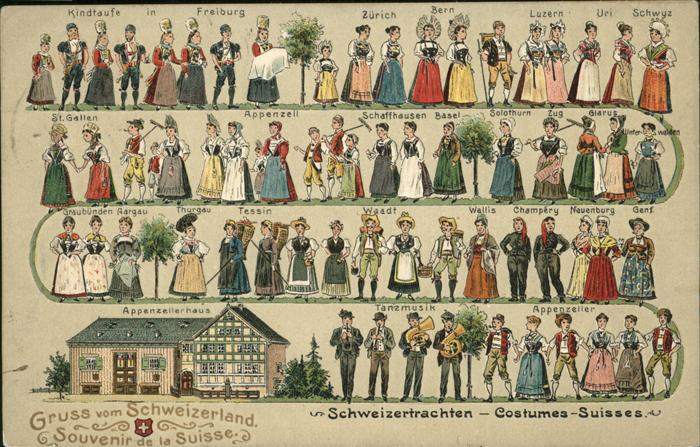 Trachten Schweiz St. Galllen Appenzell Genf Zug