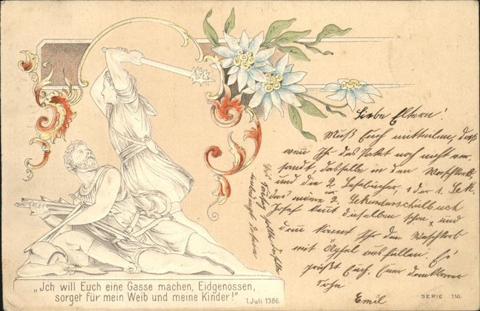 Tell Wilhelm Edelweiss Litho