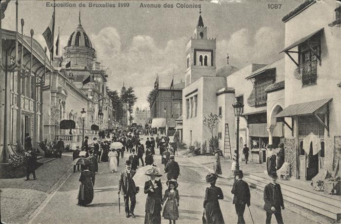 Exposition Bruxelles 1910 Avenue des Colonies